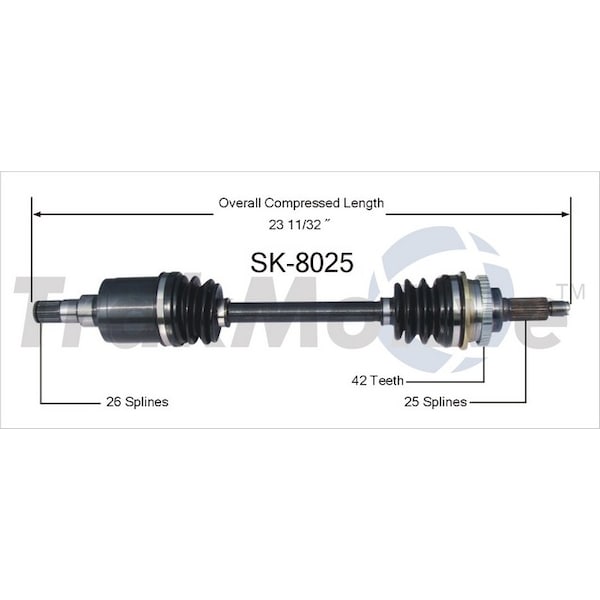 Surtrack Axle Cv Axle Shaft, Sk-8025 SK-8025 - main